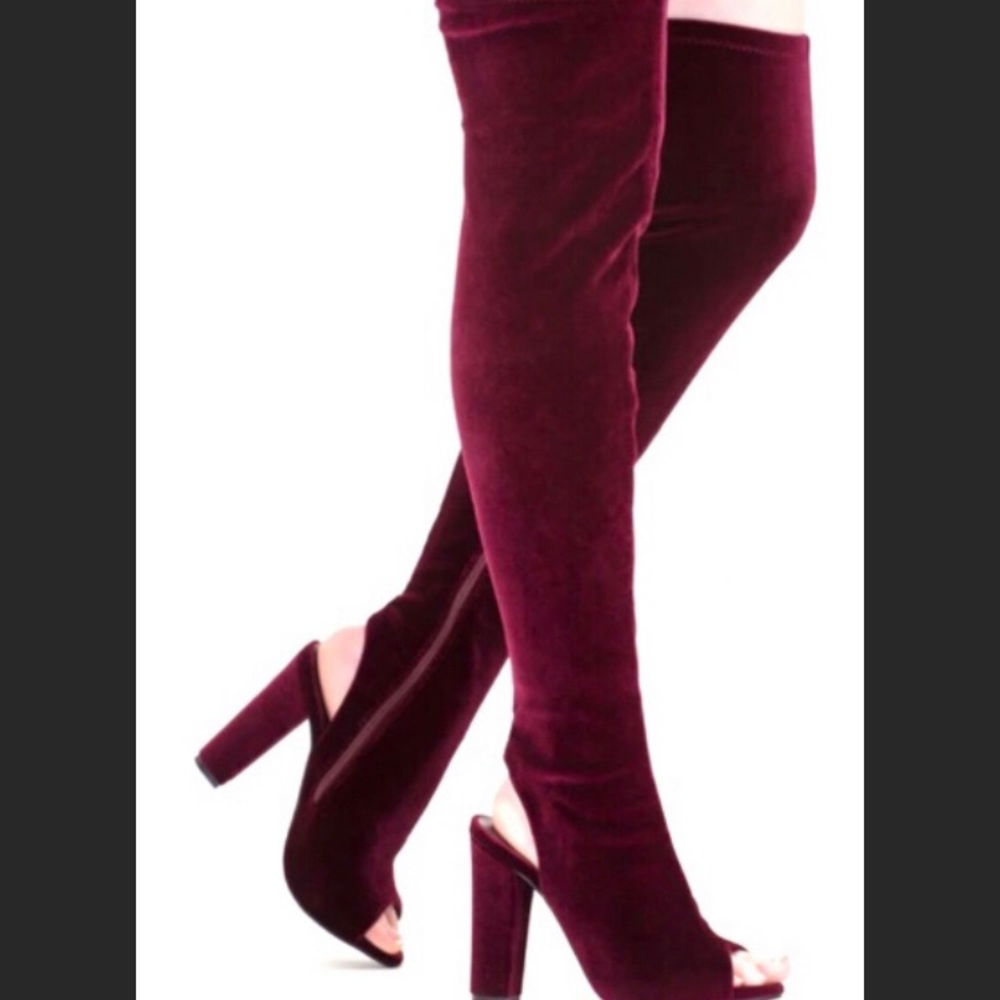 SEXY OPEN TOE OVER THE KNEE BOOT